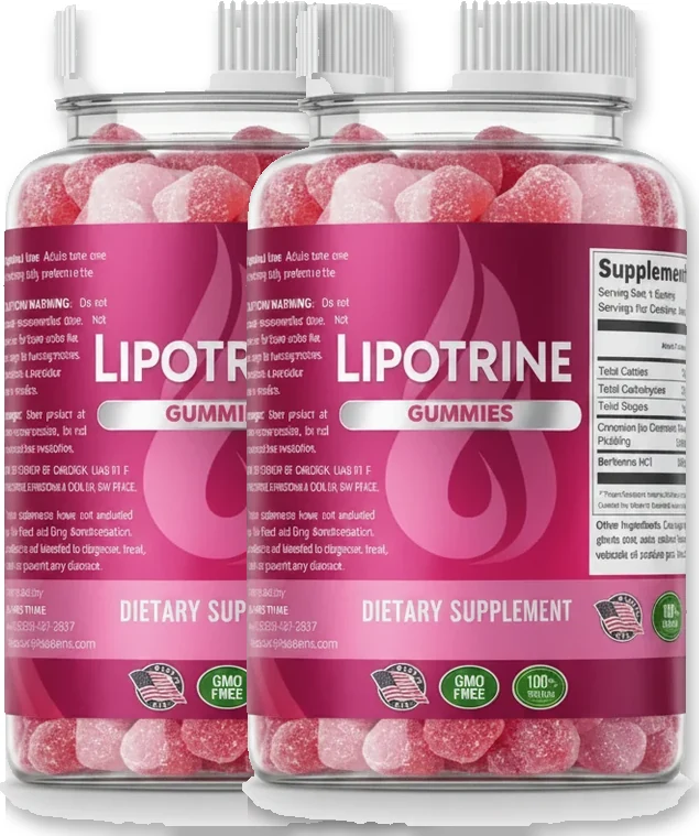 LipoTrine 2-bottle weight loss gummy package