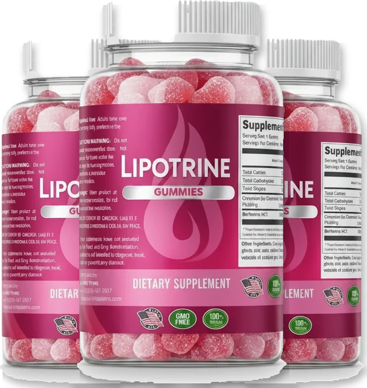 LipoTrine 3-bottle weight loss gummy package